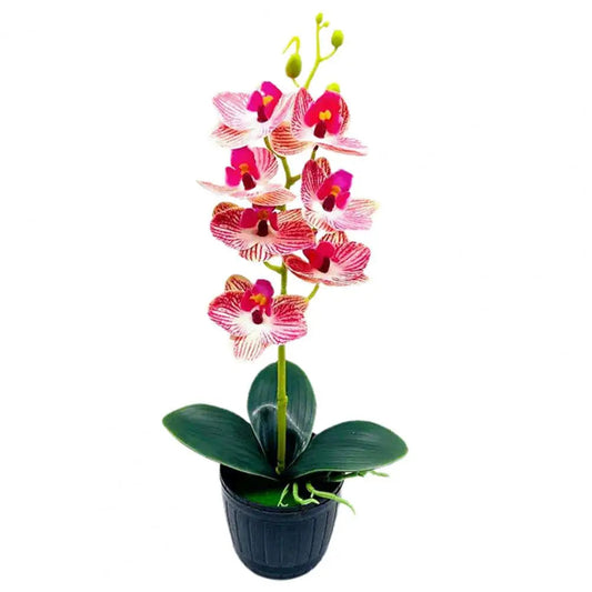 Orquídea Artificial Bonsái con Maceta Decorativa – Apariencia Natural y Sin Mantenimiento para Decoración Todo el Año 0