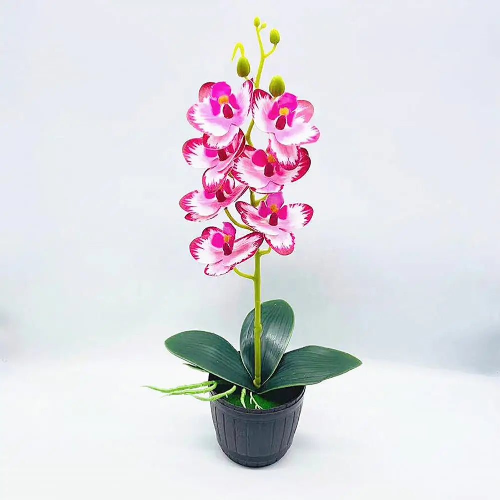 Orquídea Artificial Bonsái con Maceta Decorativa – Apariencia Natural y Sin Mantenimiento para Decoración Todo el Año 5
