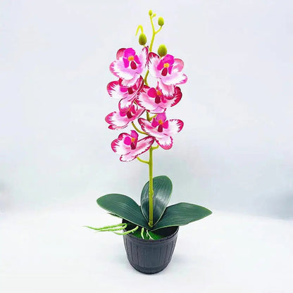 Orquídea Artificial Bonsái con Maceta Decorativa – Apariencia Natural y Sin Mantenimiento para Decoración Todo el Año 5