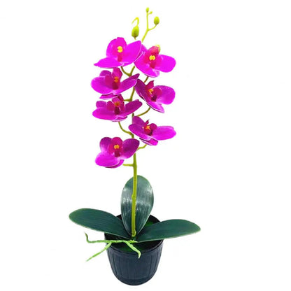 Orquídea Artificial Bonsái con Maceta Decorativa – Apariencia Natural y Sin Mantenimiento para Decoración Todo el Año 6
