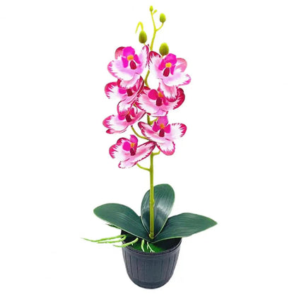 Orquídea Artificial Bonsái con Maceta Decorativa – Apariencia Natural y Sin Mantenimiento para Decoración Todo el Año 7