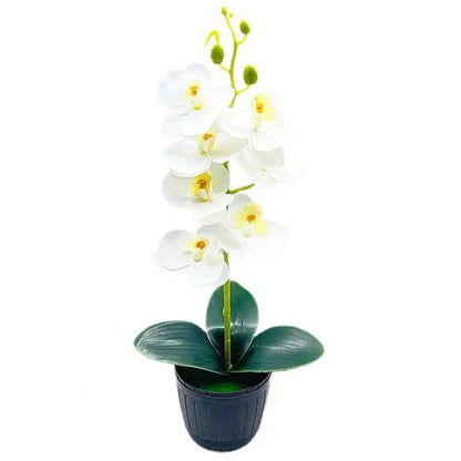 Orquídea Artificial Bonsái con Maceta Decorativa – Apariencia Natural y Sin Mantenimiento para Decoración Todo el Año 9