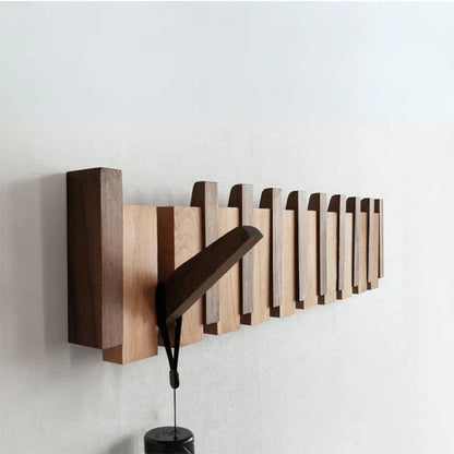 Perchero Pared Decorativo de Madera con Diseño de Teclas de Piano – Opciones de 4, 6 y 8 Ganchos 10