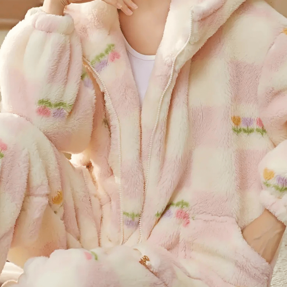 Pijama Mujer Invierno de 2 Piezas, Suave y Acogedor, Pijama Polar Mujer, Tallas M a 2XL 3