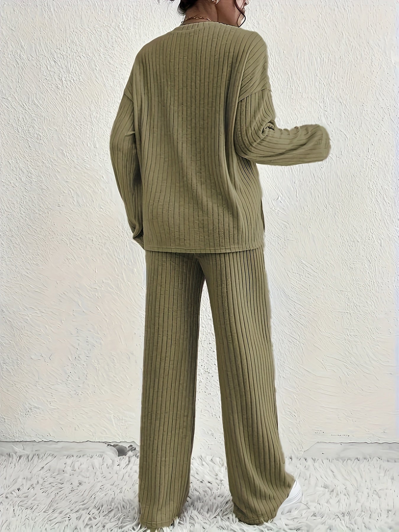 Pijama Mujer Invierno de Canalé – Conjunto 2 Piezas Cómodas y Elegantes en Verde y Lila, Suave y Transpirable 2