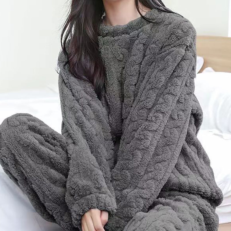 Pijama de Terciopelo Acanalado para Otoño – Conjunto de Pijamas Mujer Cómodo y Elegante 1