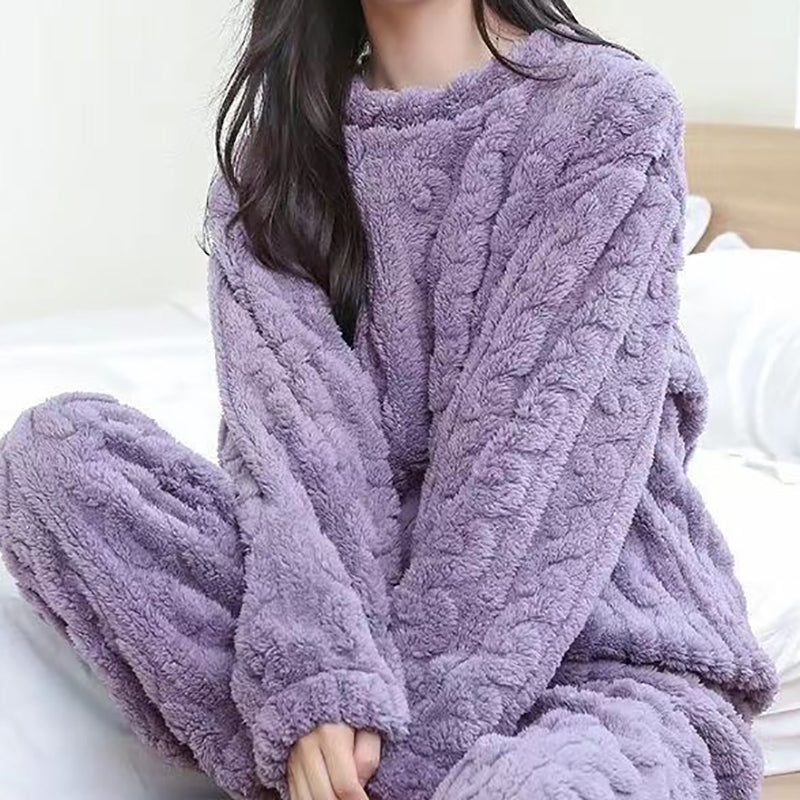 Pijama de Terciopelo Acanalado para Otoño – Conjunto de Pijamas Mujer Cómodo y Elegante 4
