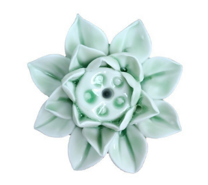 Porta Incienso de Cerámica con Diseño de Flor de Loto – Soporte Estético y Espiritual para Aromas 10