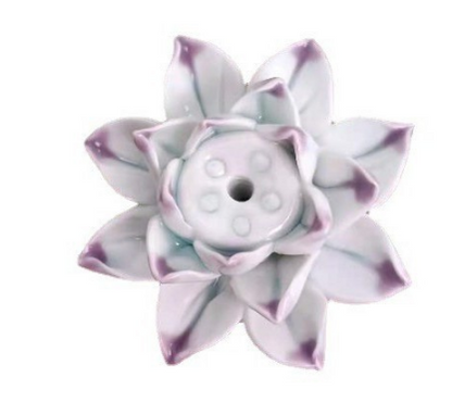 Porta Incienso de Cerámica con Diseño de Flor de Loto – Soporte Estético y Espiritual para Aromas 13