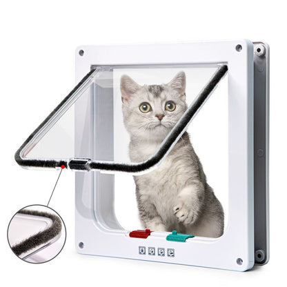 Puerta Plegable con Gatera para Gatos y Cerradura de Seguridad – Ideal para Interiores y Exteriores, PVC 35x35 cm 4
