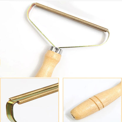 Raspador de Alfombras Sin Pelusas Compacto – Herramienta Eficiente para Eliminar Pelos de Mascotas y Gránulos, Acero Inoxidable y Madera 2