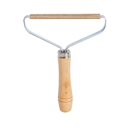 Raspador de Alfombras Sin Pelusas Compacto – Herramienta Eficiente para Eliminar Pelos de Mascotas y Gránulos, Acero Inoxidable y Madera 3