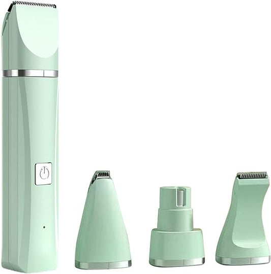 Recortador Completo para Mascotas 4 en 1 con Cabezales Intercambiables y Tecnología Silenciosa – Aseo, Uñas y Oídos 0