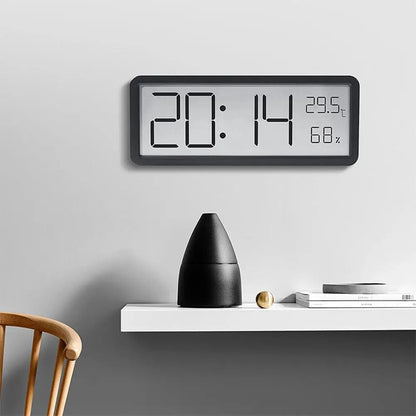 Reloj Digital de Pared con Termómetro e Higrómetro, Pantalla LED Clara y Diseño Moderno para Hogar y Oficina 1