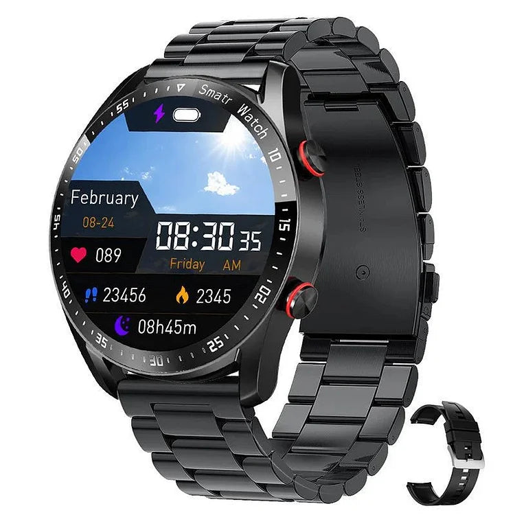 Reloj Inteligente Hombre con Monitoreo de Glucosa No Invasivo y Salud – Diseño Elegante, Conectividad Bluetooth y Resistencia al Agua 0