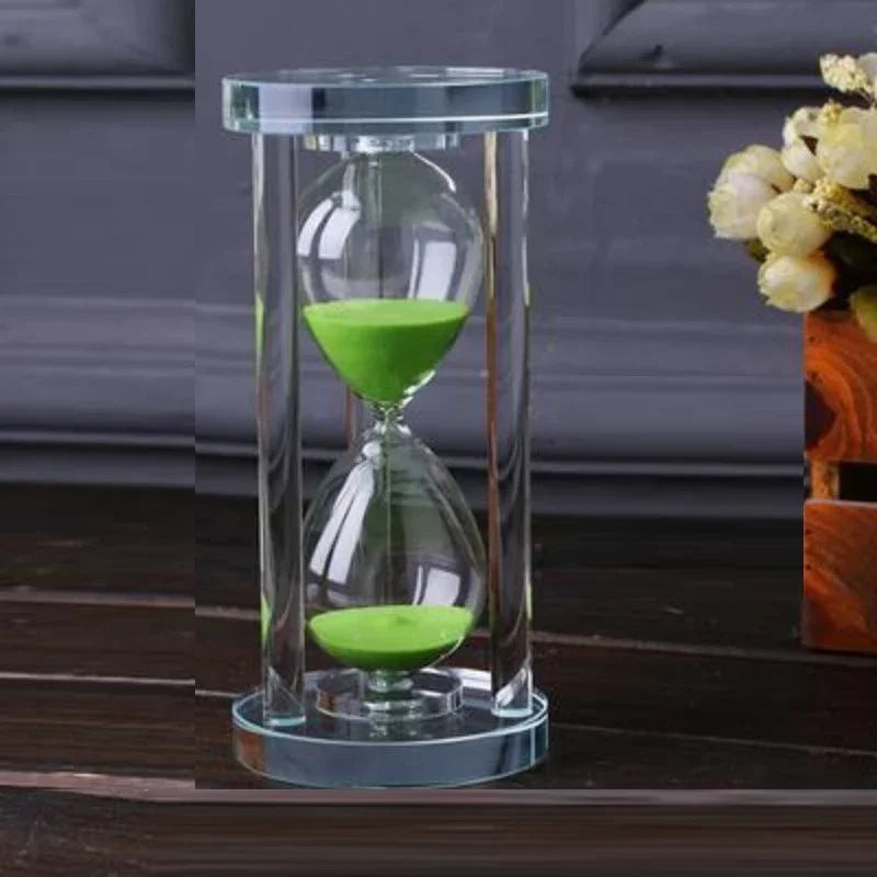 Reloj de Arena Moderno de Cristal Transparente – Temporizador Decorativo para Cocina y Oficina, 15 a 60 Minutos 3