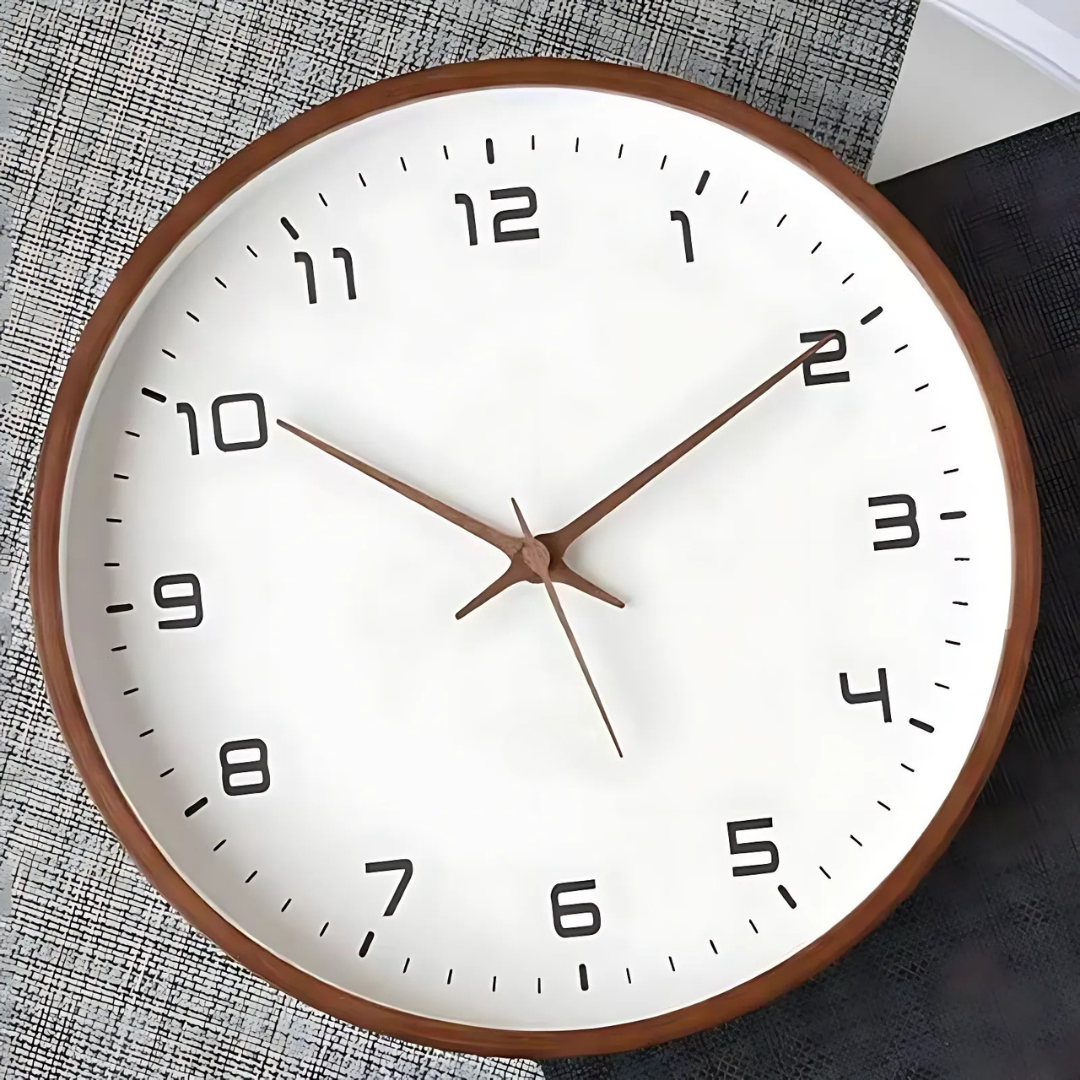 Reloj de Pared Grande de Madera Minimalista – Diseño Moderno para Salón y Oficina, 25 cm o 30 cm 0