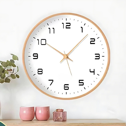 Reloj de Pared Grande de Madera Minimalista – Diseño Moderno para Salón y Oficina, 25 cm o 30 cm 1