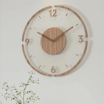Reloj de Pared Moderno Yara en Madera Natural con Diseño Escandinavo y Esfera Transparente - Ideal para Salón y Oficina 11