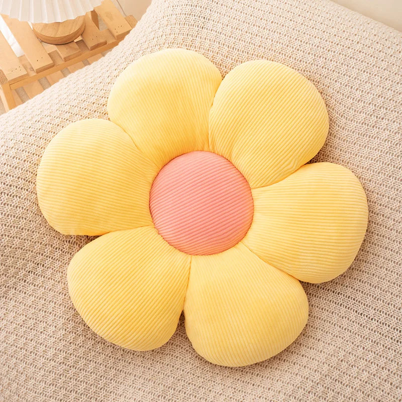 Tapete Floral de Felpa Suave para Oficina y Hogar – Diseño de Girasoles y Margaritas, 38 cm, Colores Vibrantes 4