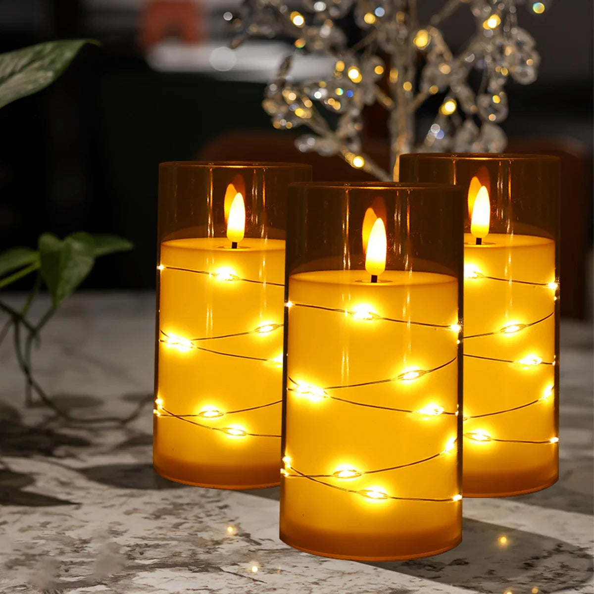 Vela LED Electrónica Roja, Sin Llama, Ideal para Bodas y Decoraciones, Luz Cálida de 18 cm 2